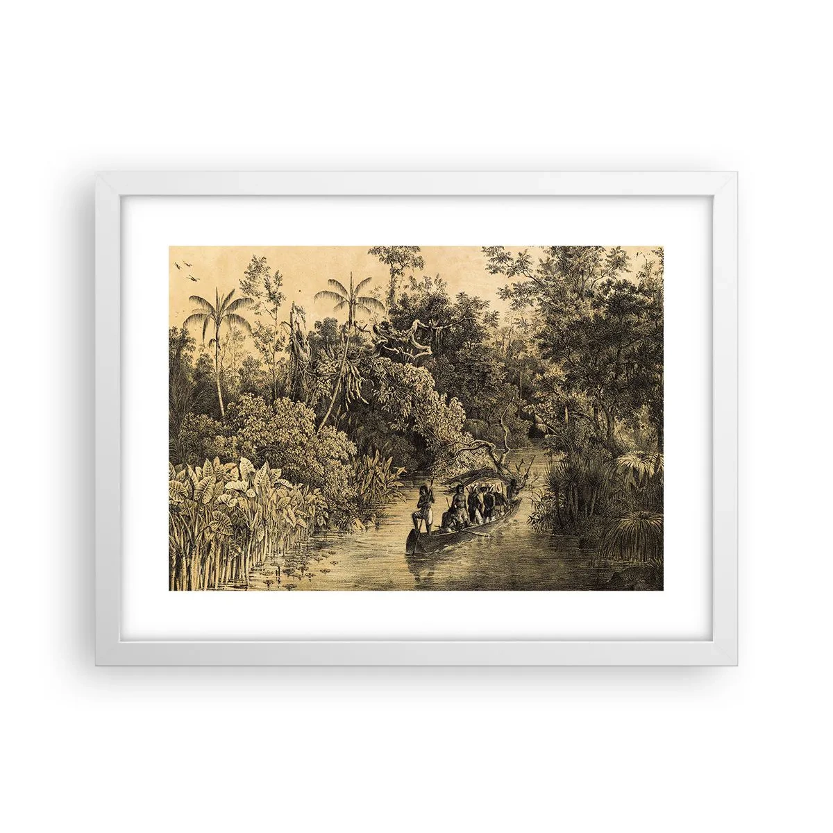 Poster in cornice bianca - Viaggio alla fonte - 40x30 cm