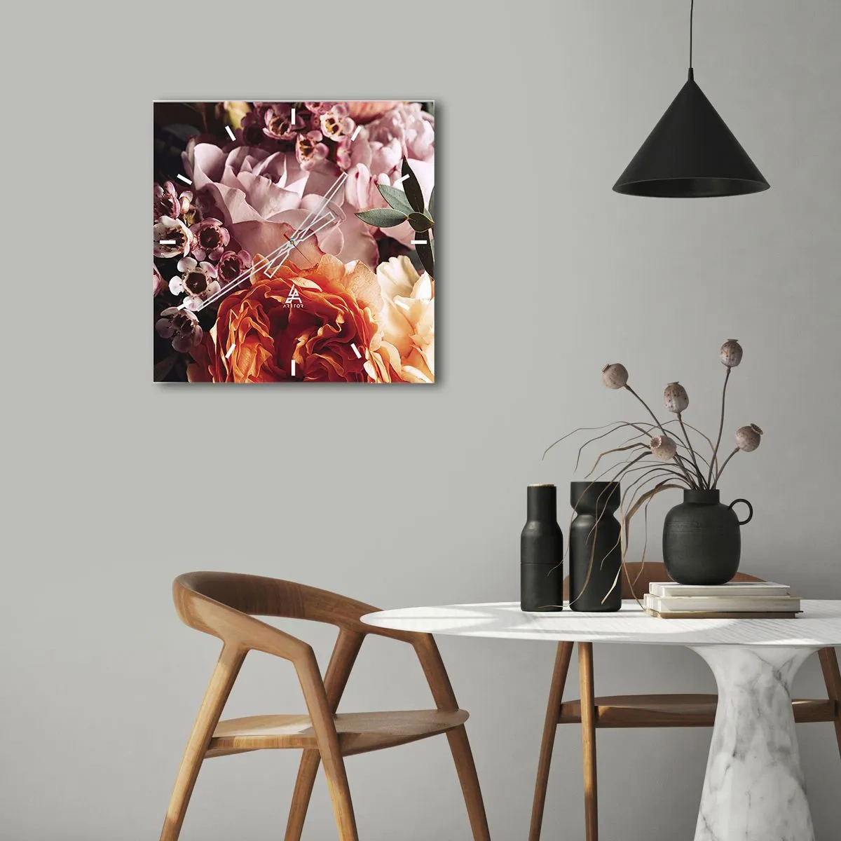 Orologio da parete - Orologio in Vetro - Avvolti dalla bellezza - 30x30 cm