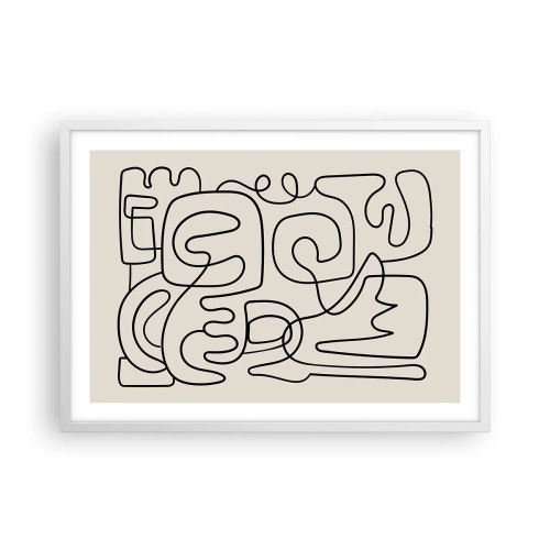 Poster in cornice bianca - Segui il percorso - 70x50 cm