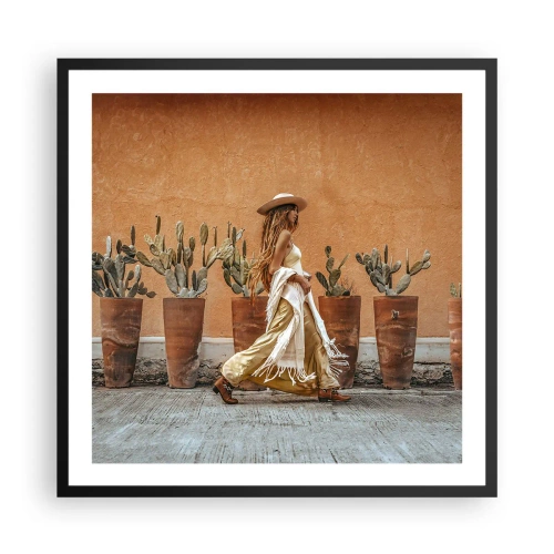 Poster in cornice nera - In stile hippy - 60x60 cm