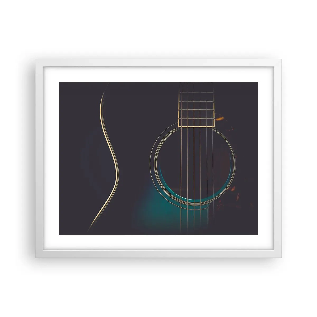 Poster in cornice bianca - L'attimo prima del suono - 50x40 cm