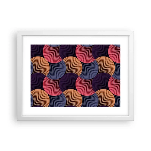 Poster in cornice bianca - Al ritmo delle sfere - 40x30 cm