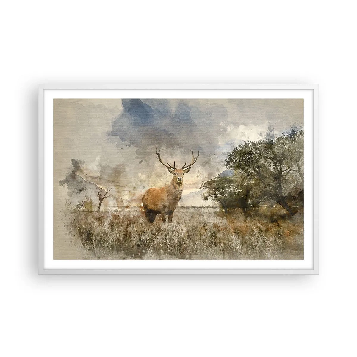 Poster in cornice bianca - Dignità - forza - maestosità - 91x61 cm