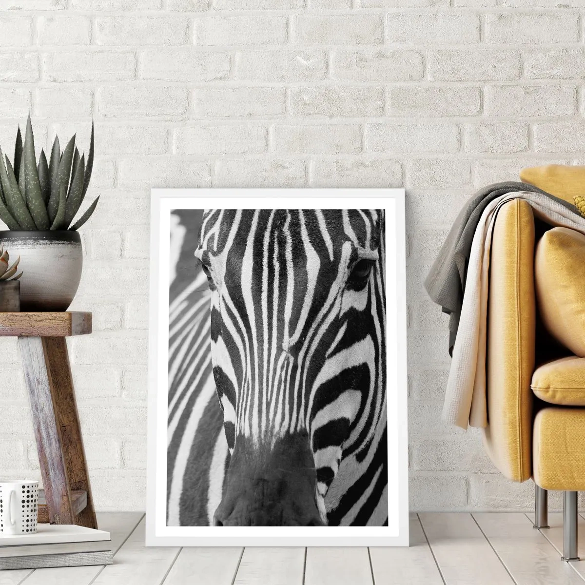 Poster in cornice bianca - Il mondo è in bianco e nero - 30x40 cm