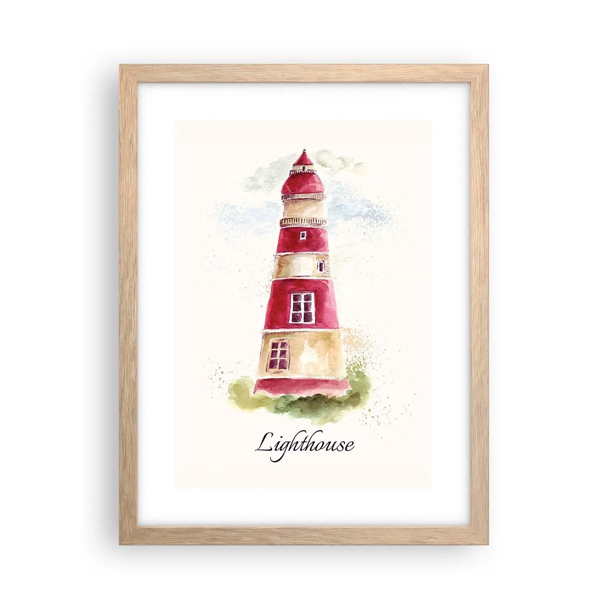 Poster in cornice rovere chiaro - Attorno è sempre bel tempo - 30x40 cm