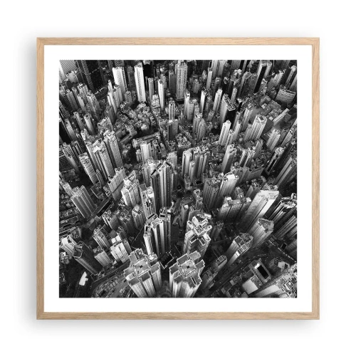 Poster in cornice rovere chiaro - Ancora più in alto - 60x60 cm