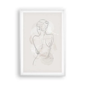 Poster in cornice bianca - Come uno strumento delicato - 61x91 cm