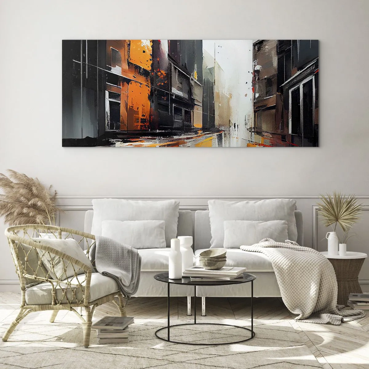 Quadro su vetro - Un giorno di pioggia - 100x40 cm