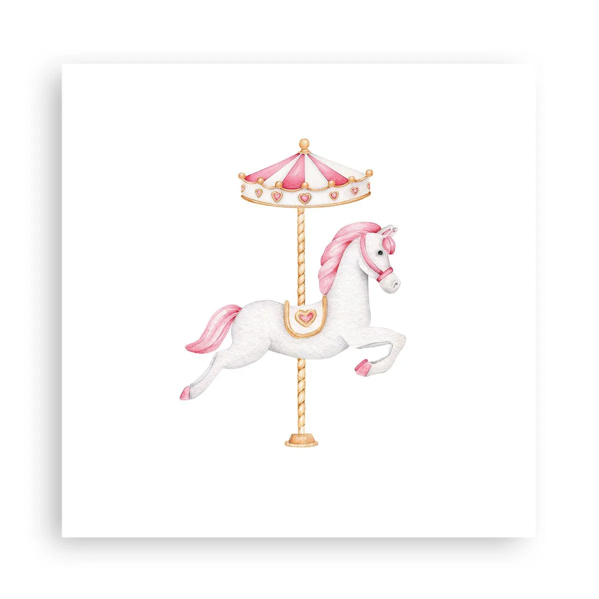 Poster - Partito al galoppo. - 30x30 cm