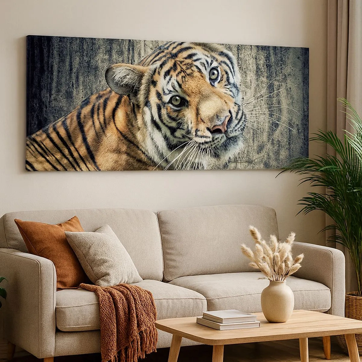 Quadro su tela - Stampe su Tela - Ritratto nei flussi di luce - 100x40 cm