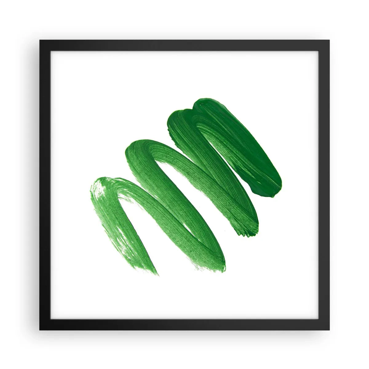 Poster in cornice nera - Scherzo verde - 40x40 cm