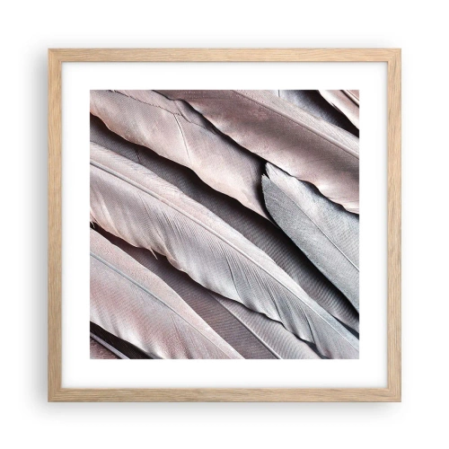 Poster in cornice rovere chiaro - Argento rosato - 40x40 cm