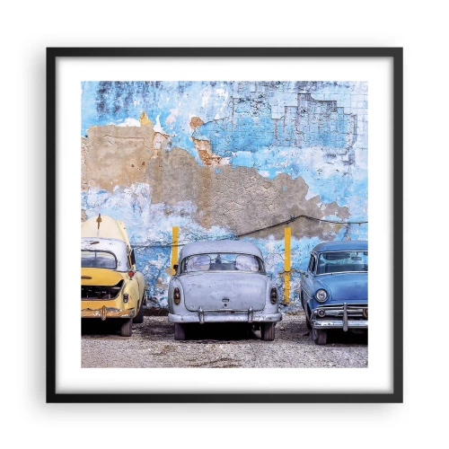 Poster in cornice nera - L'incontro dei veterani - 50x50 cm