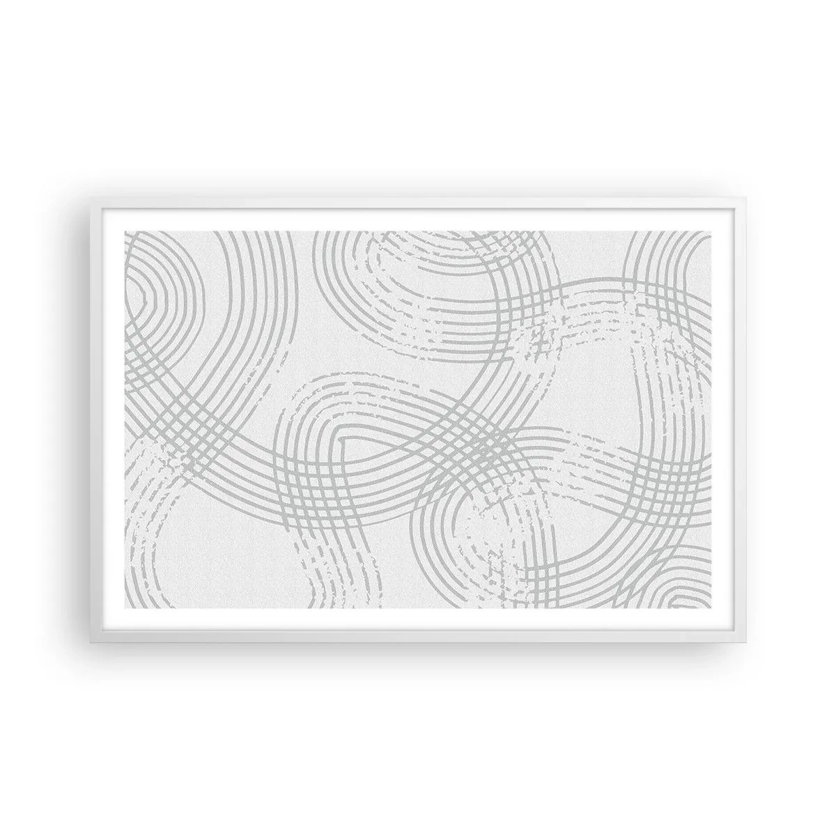 Poster in cornice bianca - Non vi è una via diritta - 91x61 cm