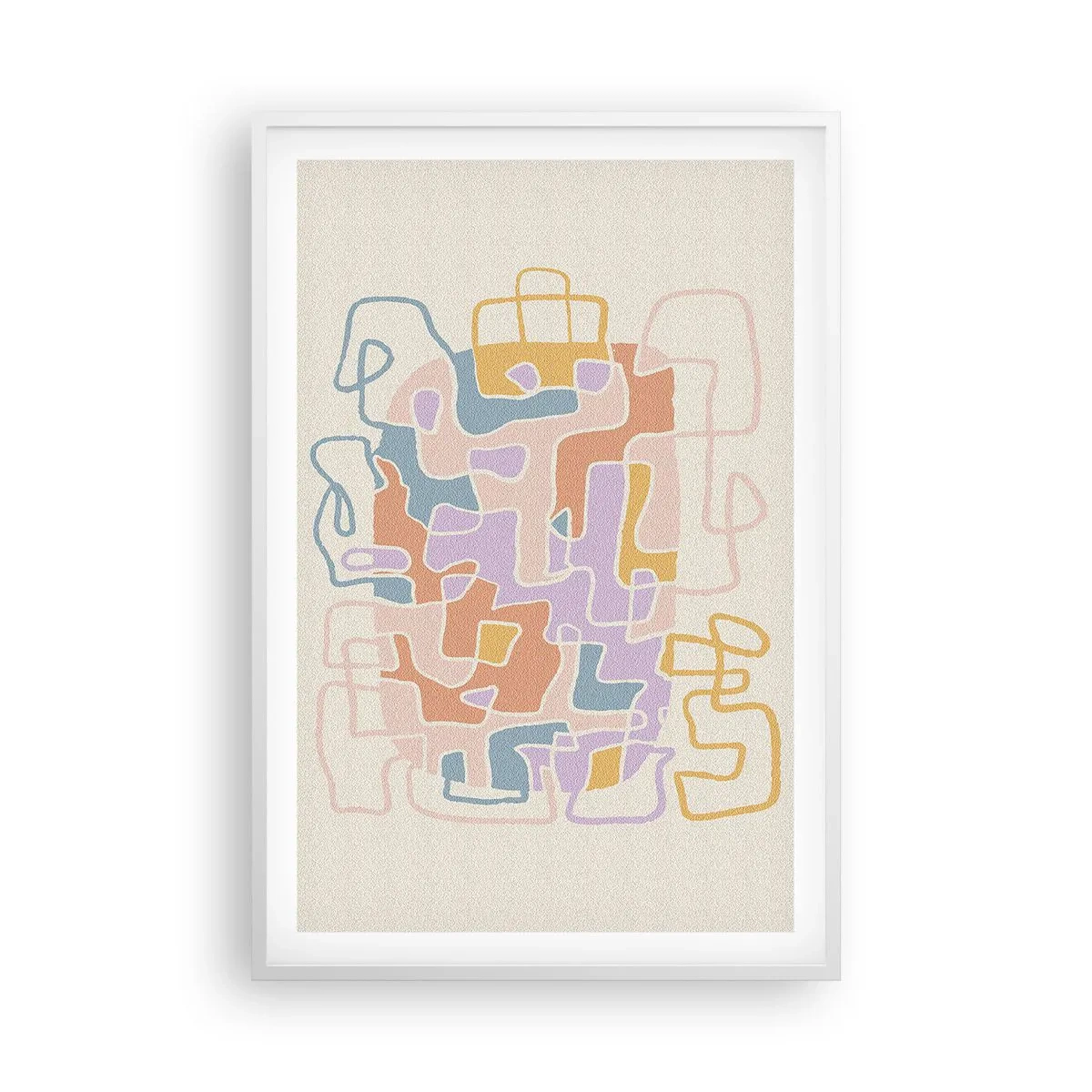 Poster in cornice bianca - Labirinto: avventura gioiosa - 61x91 cm