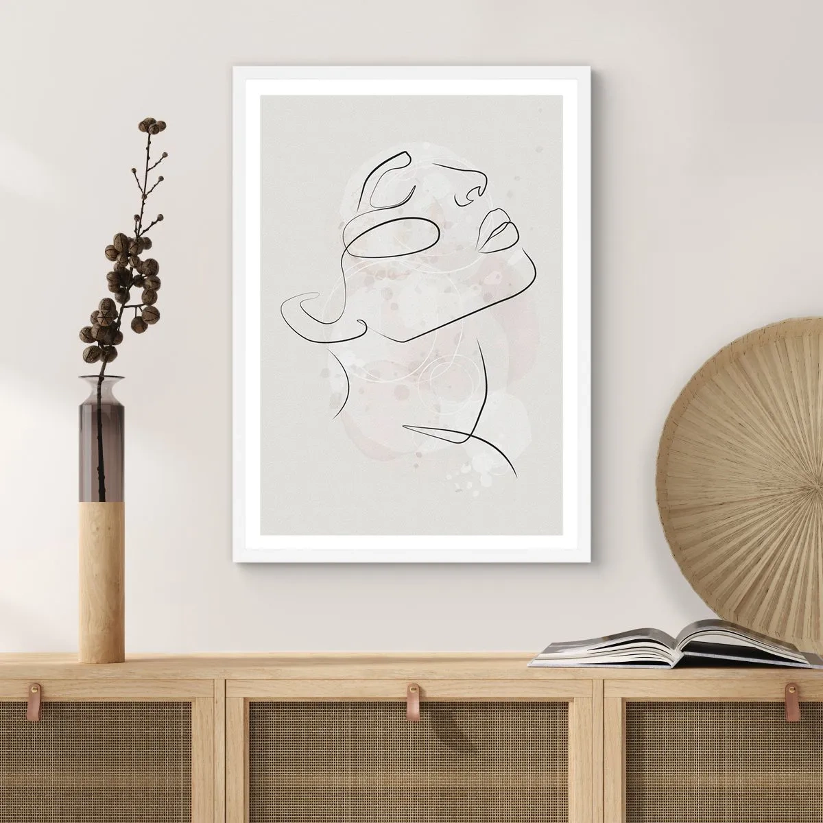 Poster in cornice bianca - Profilo di sogno - 40x50 cm