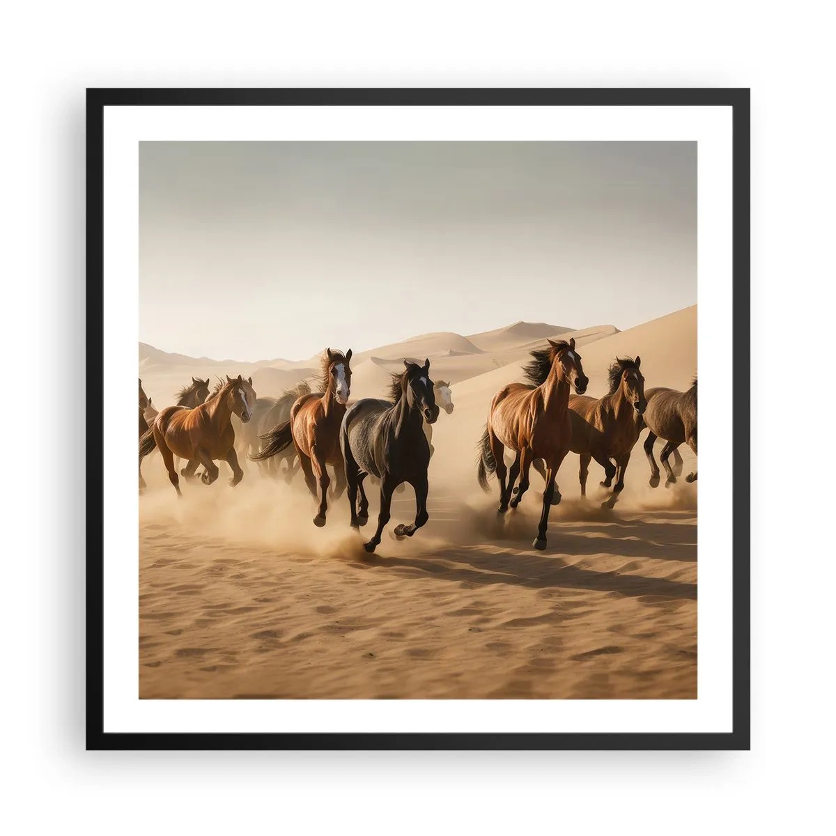 Poster in cornice nera - Liberi come il vento - 60x60 cm