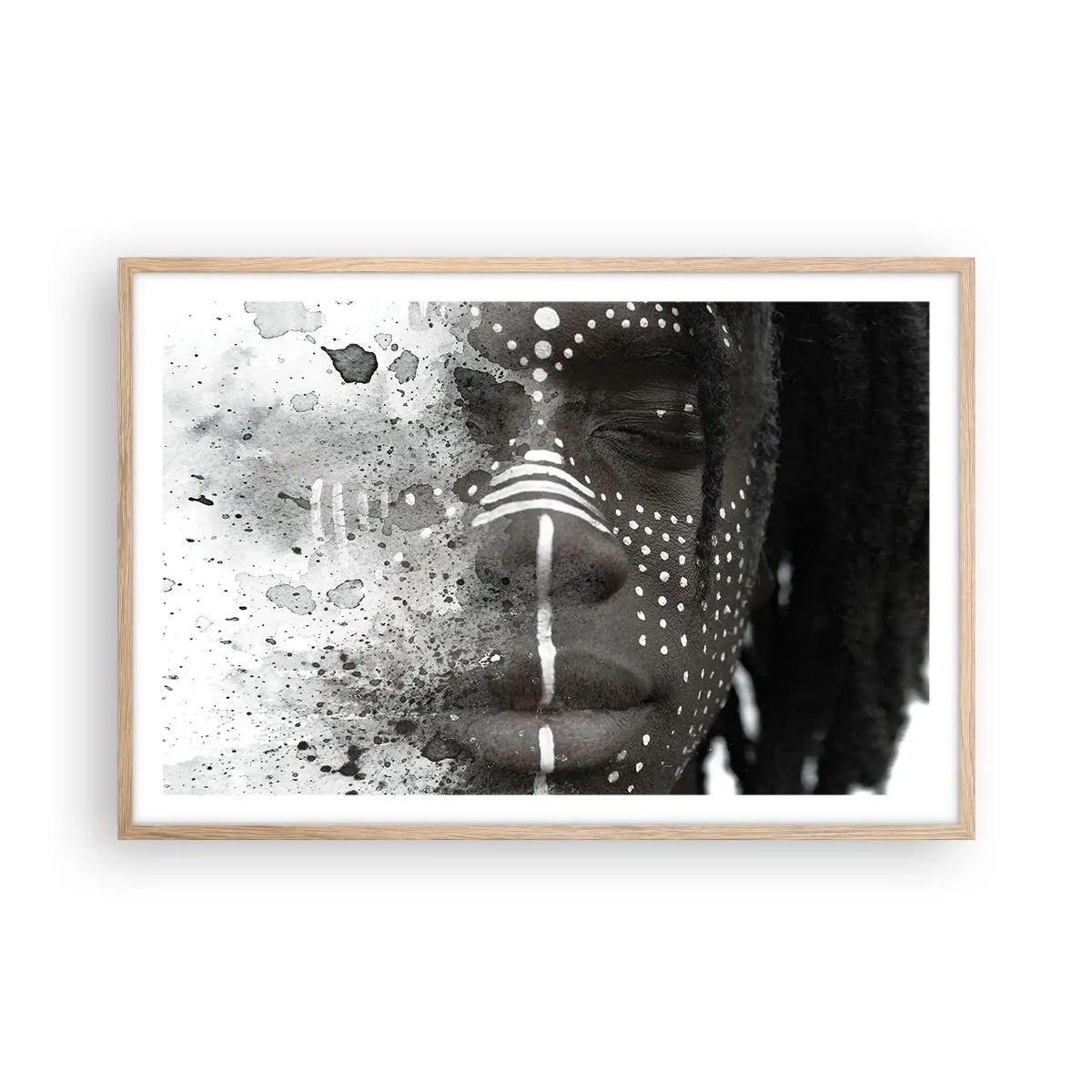 Poster in cornice rovere chiaro - Scopri lo spirito primordiale - 91x61 cm