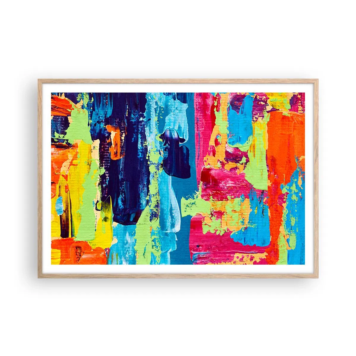 Poster in cornice rovere chiaro - La vita è bella! - 100x70 cm