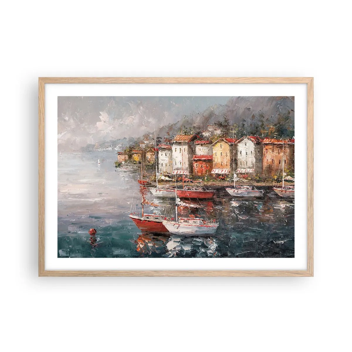 Poster in cornice rovere chiaro - Molo romantico - 70x50 cm