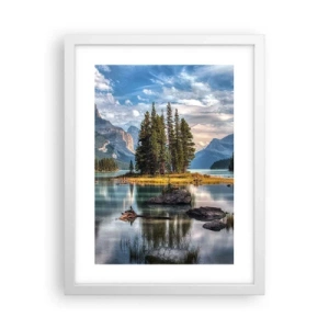 Poster in cornice bianca - Sulle acque grandi e limpide...  - 30x40 cm