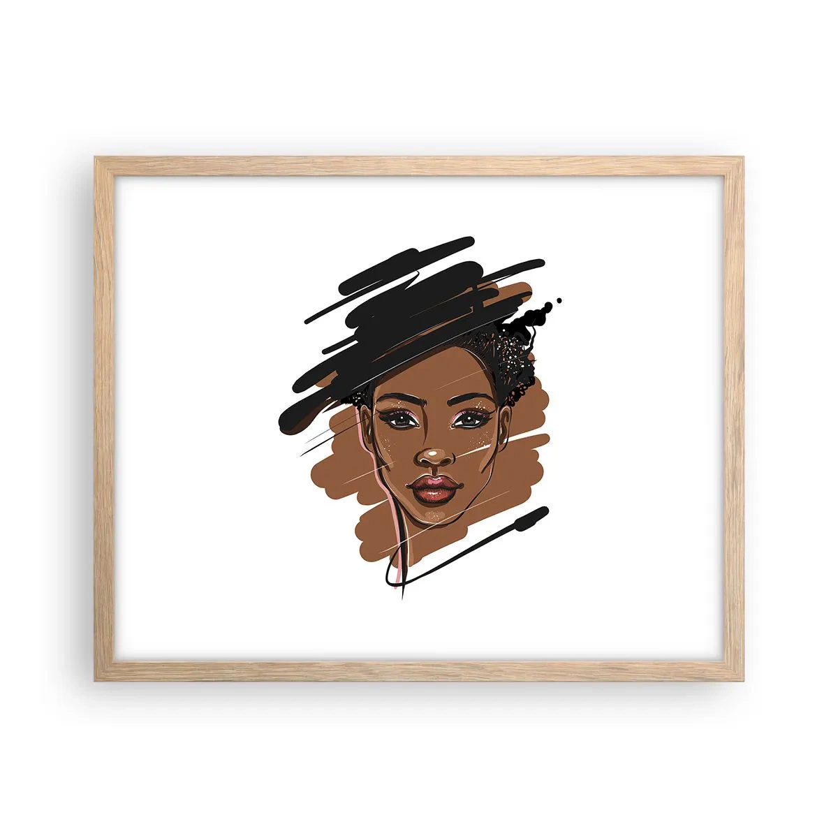 Poster in cornice rovere chiaro - Dolce come la cioccolata - 50x40 cm