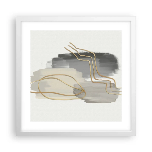 Poster in cornice bianca - Durata e movimento - 40x40 cm