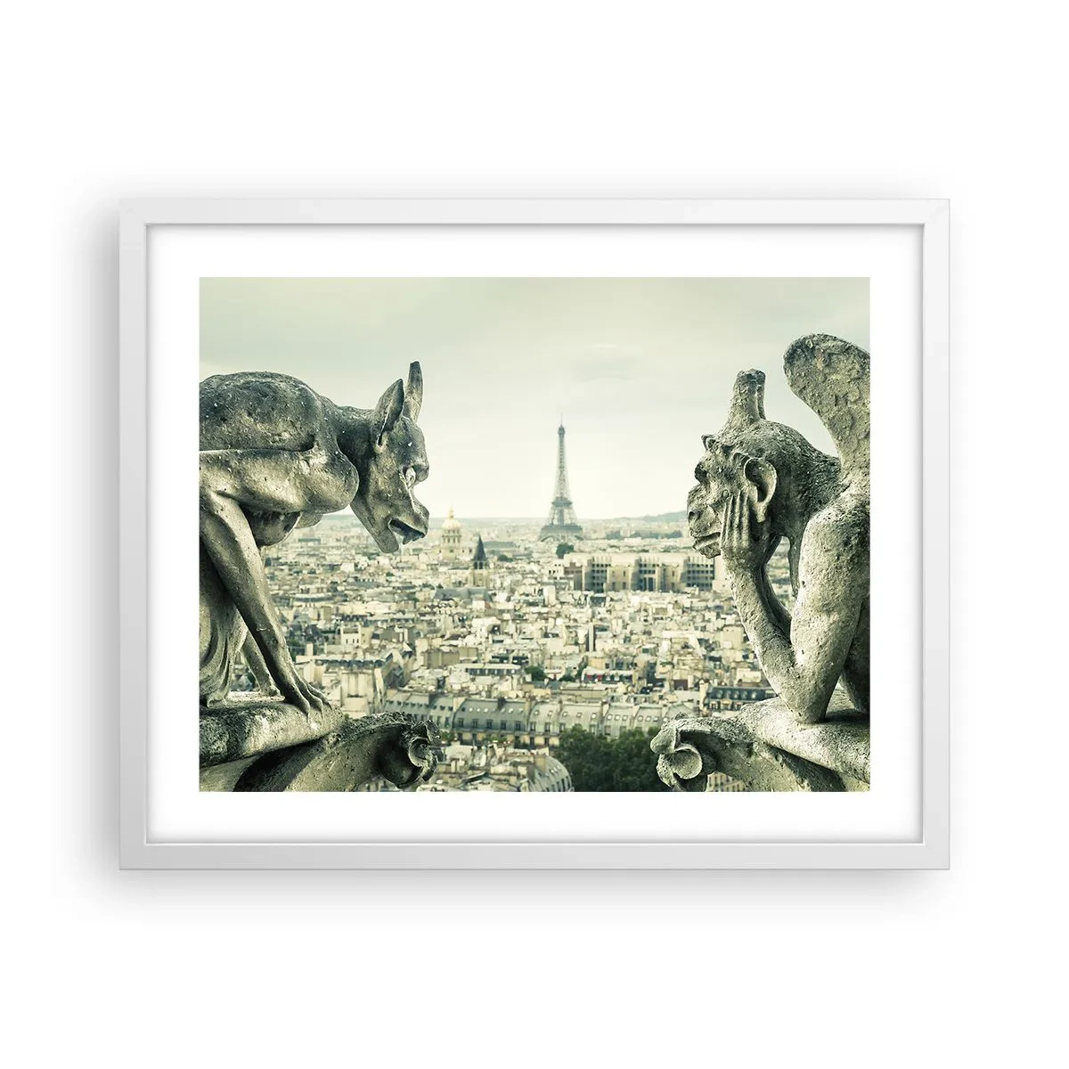 Poster in cornice bianca - Chiacchierate parigine - 50x40 cm
