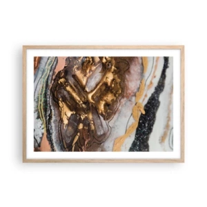 Poster in cornice rovere chiaro - L'elemento della terra - 70x50 cm