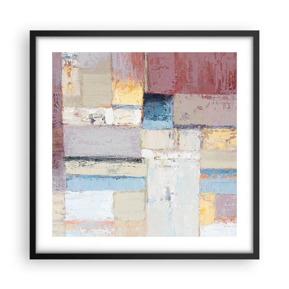 Poster in cornice nera - La pace della geometria - 50x50 cm