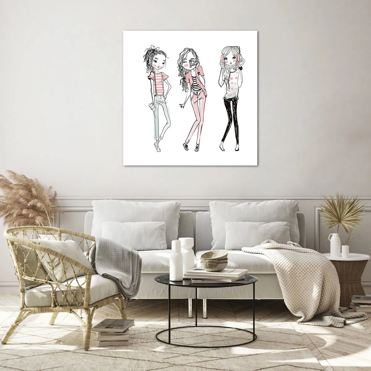 Quadro su vetro - Arriva la festa - 30x30 cm