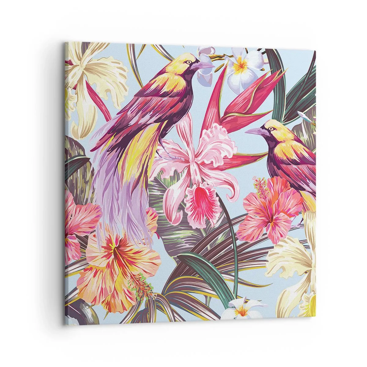 Quadro su tela - Stampe su Tela - Petali e piume - 50x50 cm