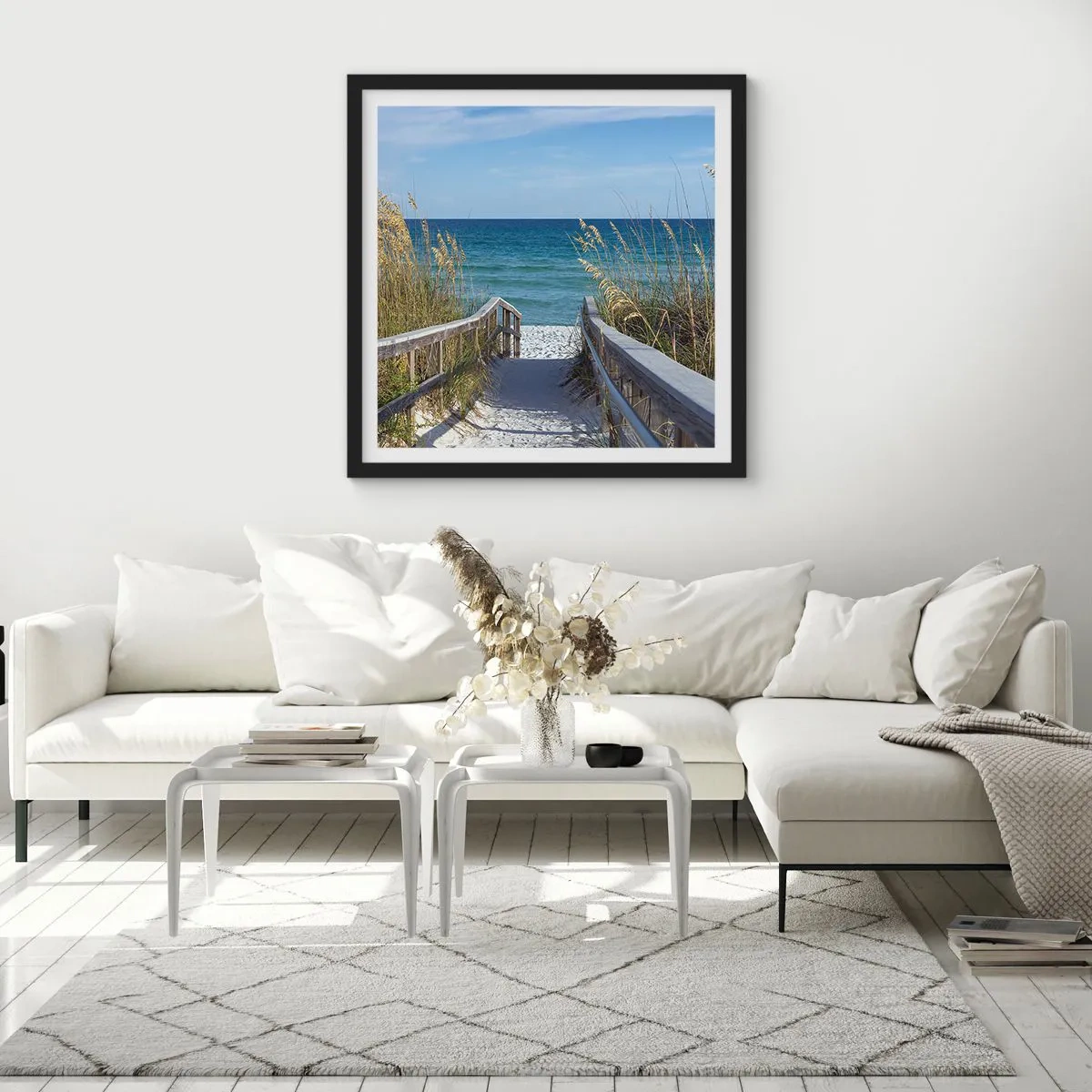 Poster in cornice nera - Al sole, al vento - 30x30 cm