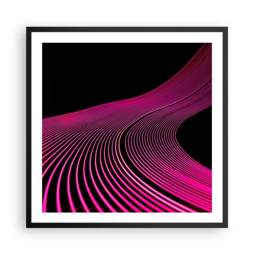 Poster in cornice nera - Il viale della luce - 60x60 cm