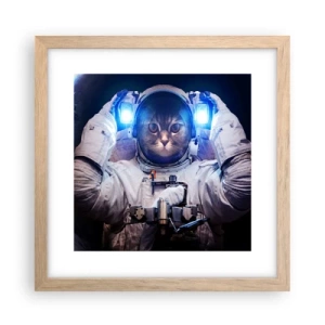 Poster in cornice rovere chiaro - Houston, avete un problema - 30x30 cm