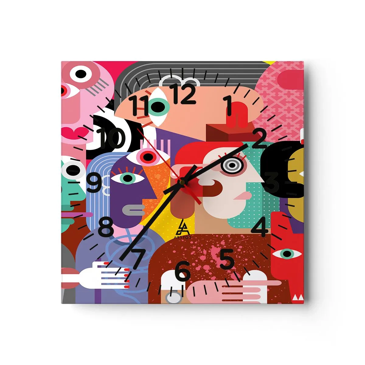 Orologio da parete - Orologio in Vetro - Mi manda Picasso - 40x40 cm