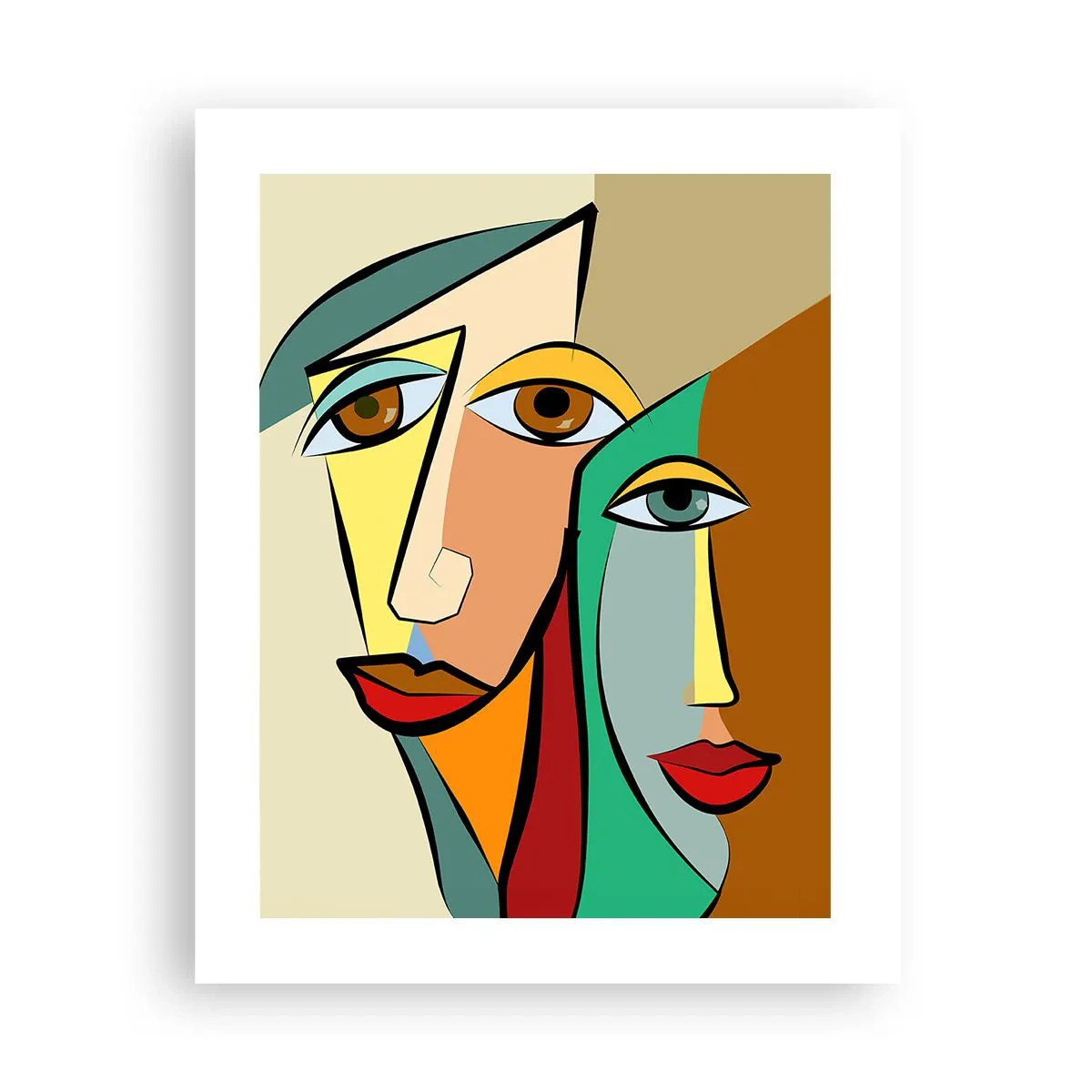Poster - Coppia cubista - 40x50 cm