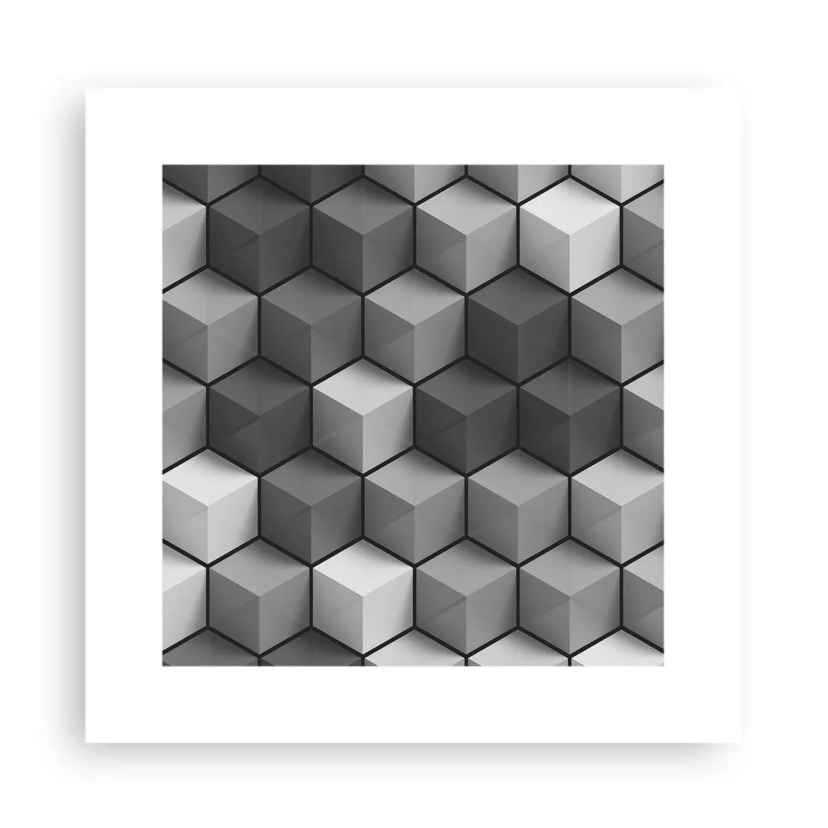 Poster - Puzzle cubista - 30x30 cm