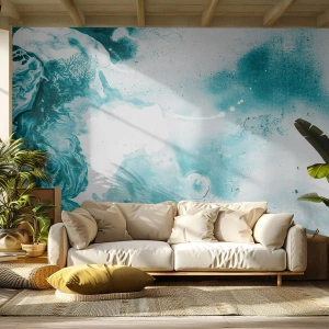 Fotomurali Premium Sand - Palude blu - Astrazione, Pezzo, Arte Moderna. - 350x256 cm