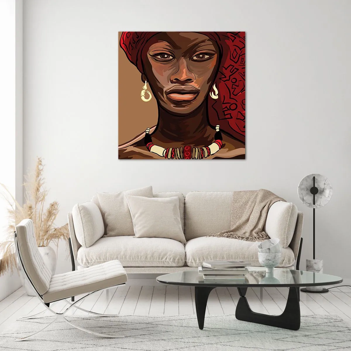 Quadro su vetro - Venere di ebano - 30x30 cm