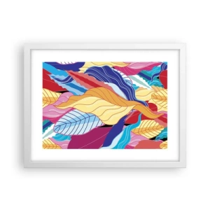 Poster in cornice bianca - Disordine colorato - 40x30 cm