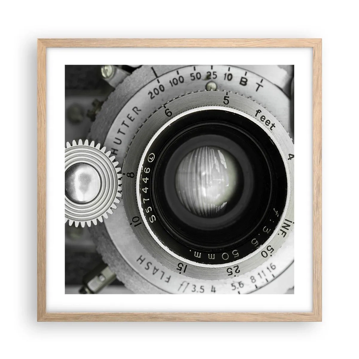 Poster in cornice rovere chiaro - Racconto su Hollywood - 50x50 cm