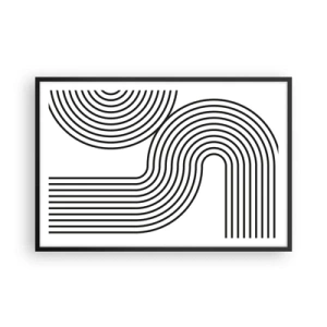 Poster in cornice nera - In curva - 91x61 cm