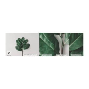 Campione di Fotomurale Adesivo Deluxe Sticker - Il disegno della natura stessa - Foglie, Pianta, Natura - 100x30 cm