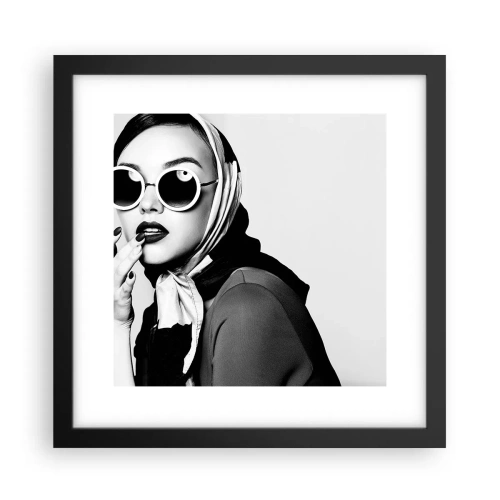 Poster in cornice nera - Saluti dagli anni '60 - 30x30 cm