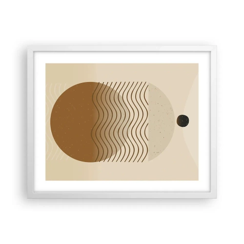 Poster in cornice bianca - Sull'origine delle figure geometriche - 50x40 cm