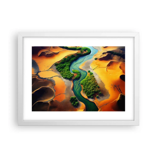 Poster in cornice bianca - Il fiume della vita - 40x30 cm