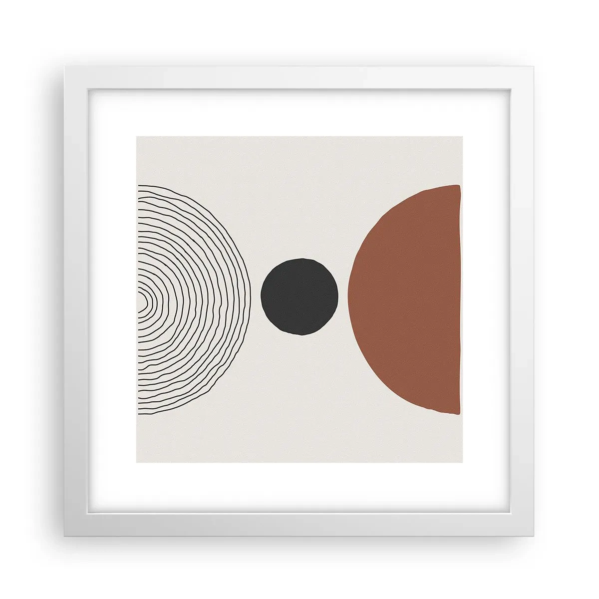 Poster in cornice bianca - Al centro dell'attenzione - 30x30 cm