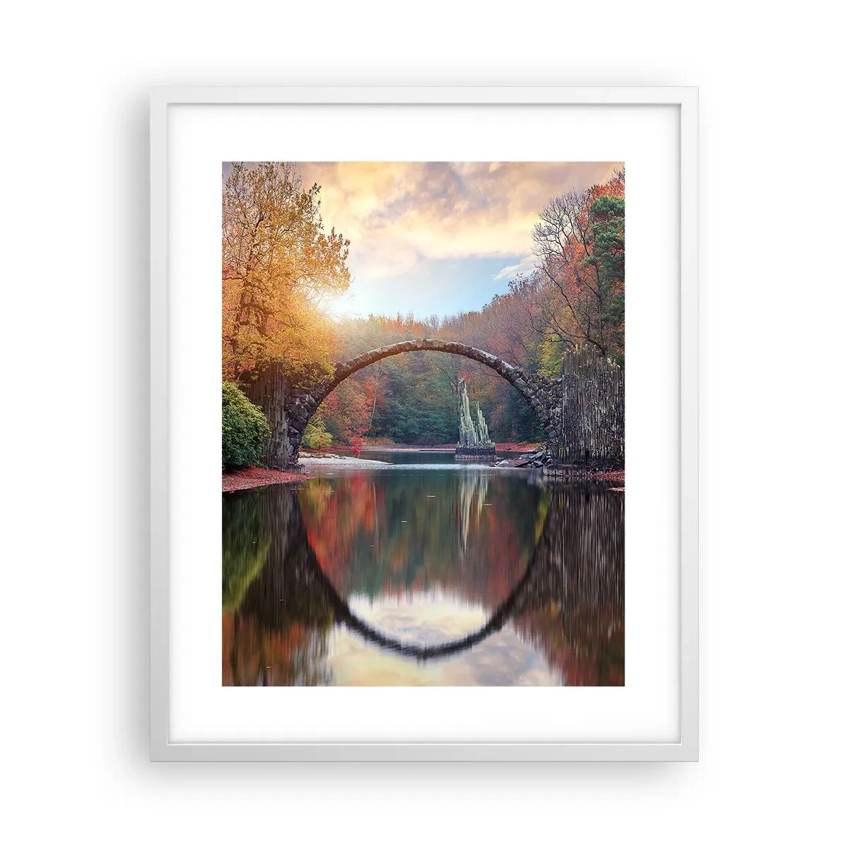 Poster in cornice bianca - Dall'altro lato dello specchio - 40x50 cm