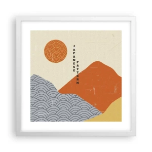 Poster in cornice bianca - Spirito giapponese - 40x40 cm